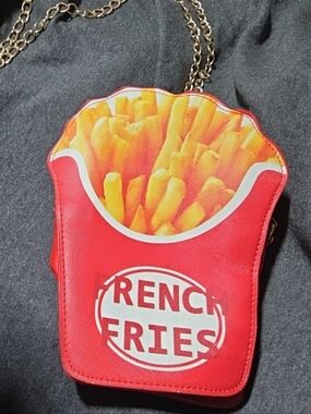 French Fries Novelty Crossbody Bag - Red & Yellow